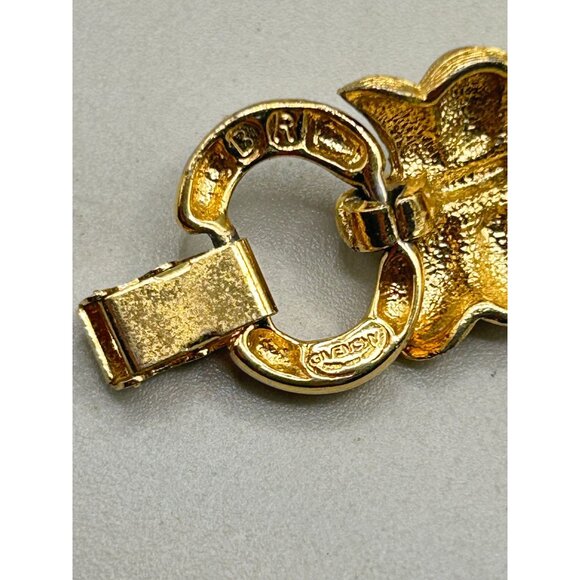 Vintage Givenchy Brushed Gold Tone Chain Link Bracelet Runway Couture - Picture 6 of 8